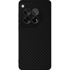 Coque OnePlus 12 - Silicone rigide noir Carbon Basic