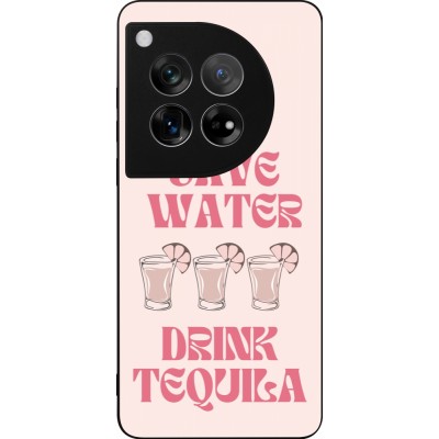 Coque OnePlus 12 - Silicone rigide noir Cocktail Save Water Drink Tequila