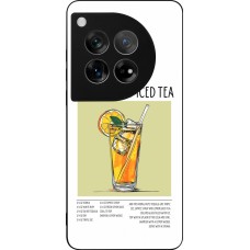 Coque OnePlus 12 - Silicone rigide noir Cocktail recette Long Island Ice Tea