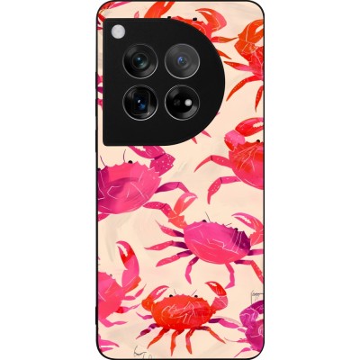 Coque OnePlus 12 - Silicone rigide noir Crabs Paint