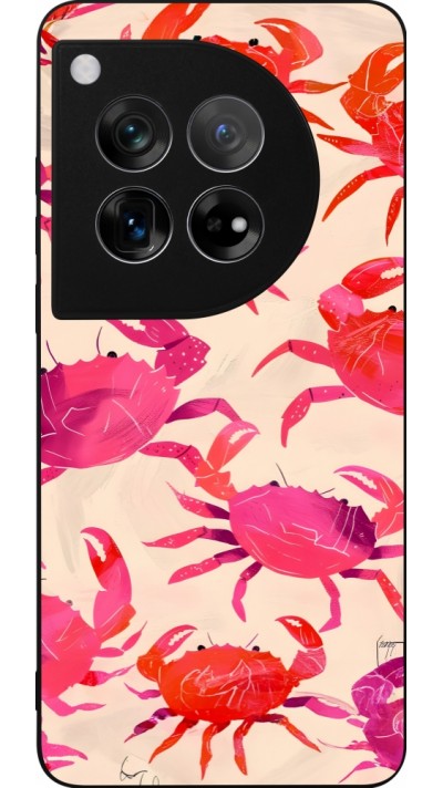 Coque OnePlus 12 - Silicone rigide noir Crabs Paint