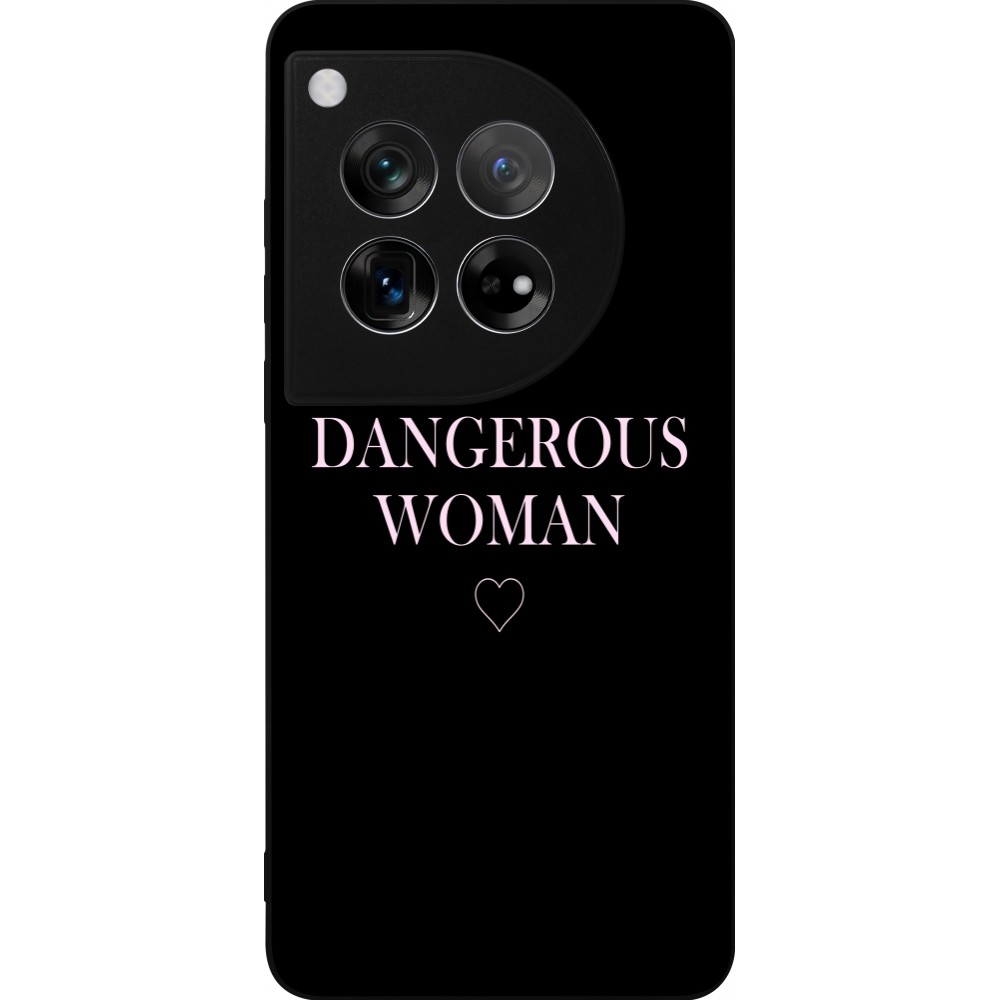 Coque OnePlus 12 - Silicone rigide noir Dangerous woman