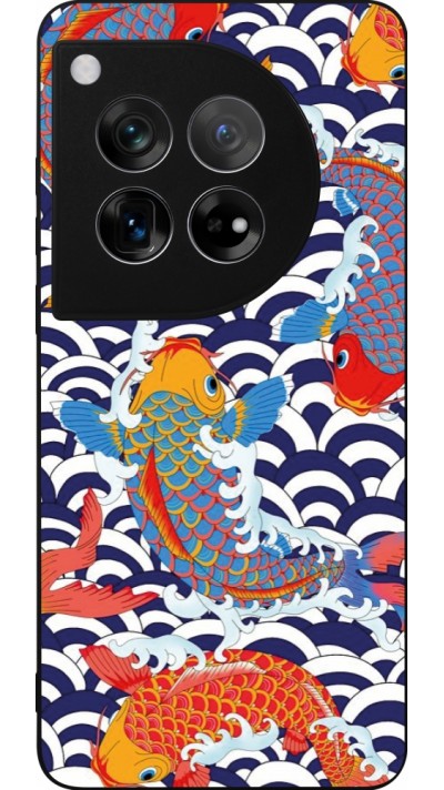 Coque OnePlus 12 - Silicone rigide noir Easter 2023 japanese fish