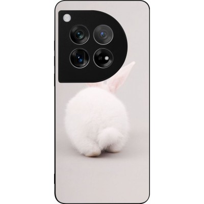 Coque OnePlus 12 - Silicone rigide noir Easter 2024 bunny butt