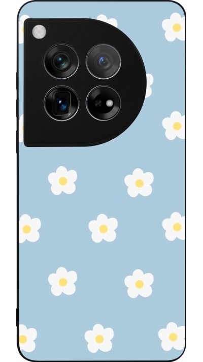 Coque OnePlus 12 - Silicone rigide noir Easter 2024 daisy flower