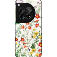 Coque OnePlus 12 - Silicone rigide noir Flora Botanical Wildlife