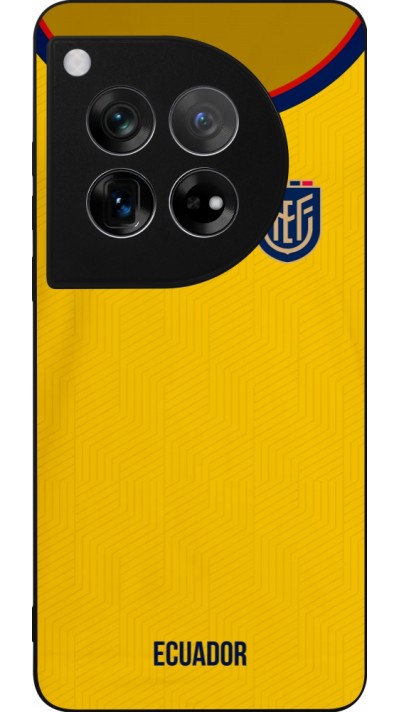 Coque OnePlus 12 - Silicone rigide noir Maillot de football Equateur 2022