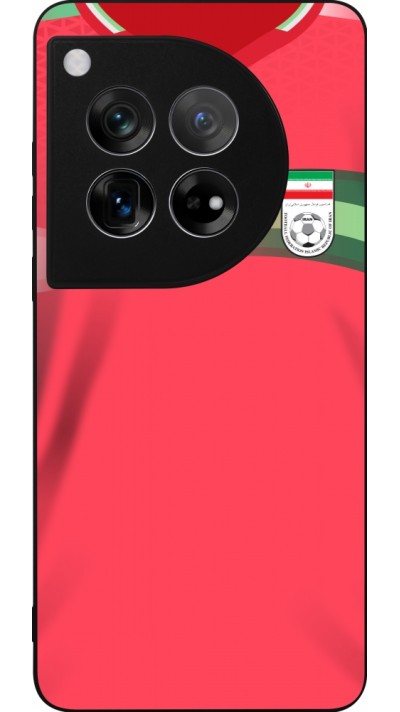 Coque OnePlus 12 - Silicone rigide noir Maillot de football Iran 2022 personnalisable