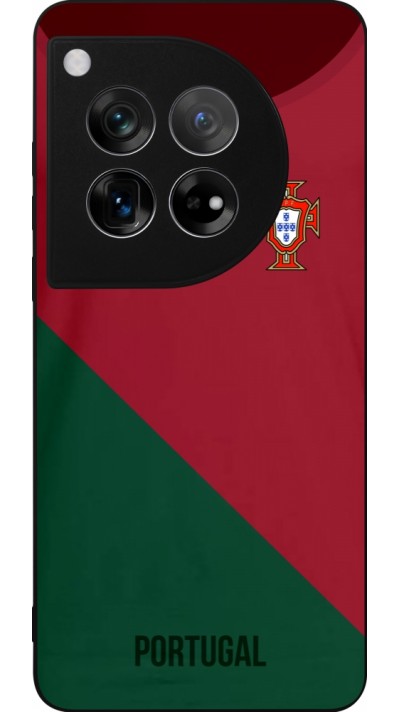 Coque OnePlus 12 - Silicone rigide noir Maillot de football Portugal 2022