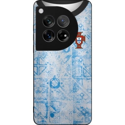 Coque OnePlus 12 - Silicone rigide noir Maillot de football Portugal Extérieur personnalisable