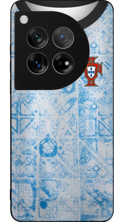 Coque OnePlus 12 - Silicone rigide noir Maillot de football Portugal Extérieur personnalisable