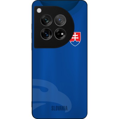 Coque OnePlus 12 - Silicone rigide noir Maillot de football Slovaquie