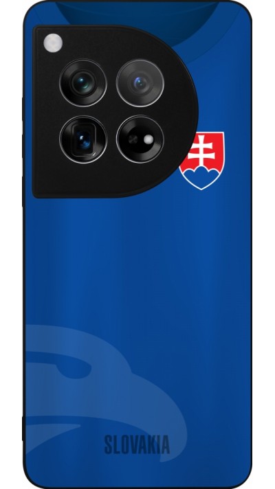 Coque OnePlus 12 - Silicone rigide noir Maillot de football Slovaquie