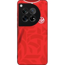 Coque OnePlus 12 - Silicone rigide noir Maillot de football Tunisie 2022 personnalisable