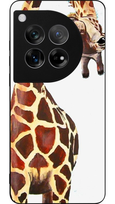 Coque OnePlus 12 - Silicone rigide noir Giraffe Fit