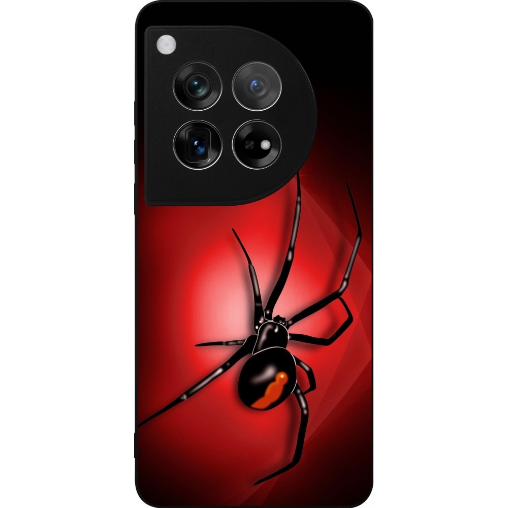 OnePlus 12 Case Hülle - Silikon schwarz Halloween 2023 spider black widow