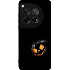 Coque OnePlus 12 - Silicone rigide noir Halloween 2023 discreet pumpkin