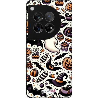 Coque OnePlus 12 - Silicone rigide noir Halloween 2024 Cute Pattern