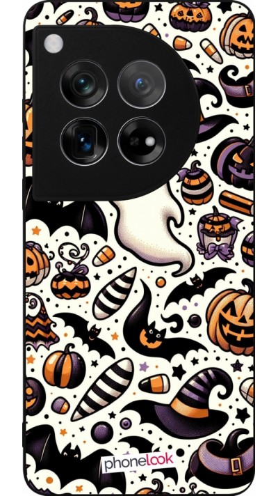 Coque OnePlus 12 - Silicone rigide noir Halloween 2024 Cute Pattern