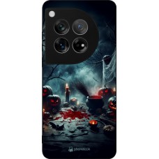 Coque OnePlus 12 - Silicone rigide noir Halloween 2024 Dark Moon