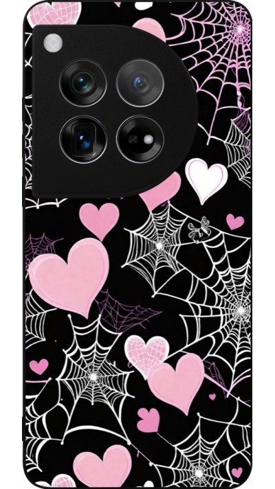 Coque OnePlus 12 - Silicone rigide noir Halloween 2024 girly