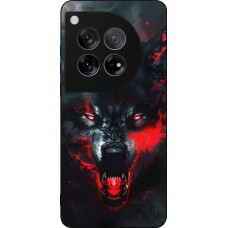 Coque OnePlus 12 - Silicone rigide noir Halloween 2024 mad werewolf