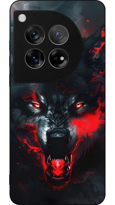 Coque OnePlus 12 - Silicone rigide noir Halloween 2024 mad werewolf