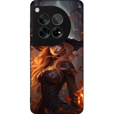 Coque OnePlus 12 - Silicone rigide noir Halloween 2024 sexy witch