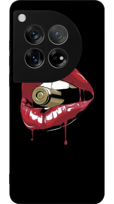 Coque OnePlus 12 - Silicone rigide noir Lips bullet