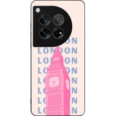 Coque OnePlus 12 - Silicone rigide noir London Pink Print