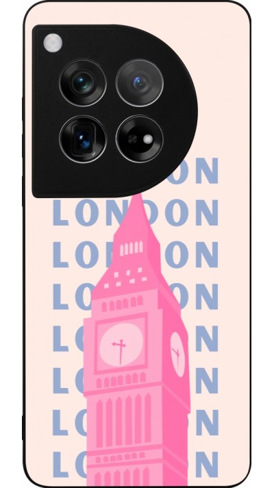 Coque OnePlus 12 - Silicone rigide noir London Pink Print