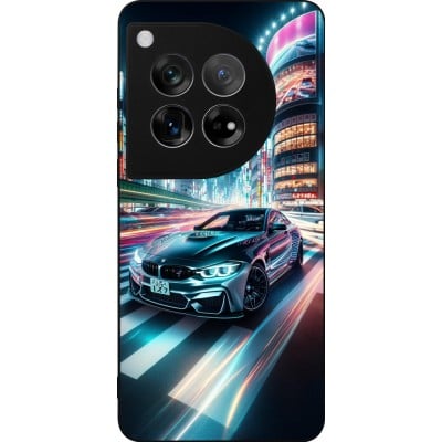 Coque OnePlus 12 - Silicone rigide noir BMW M4 Tokyo Night