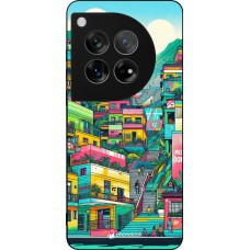 Coque OnePlus 12 - Silicone rigide noir Medellin Comuna 13 Art