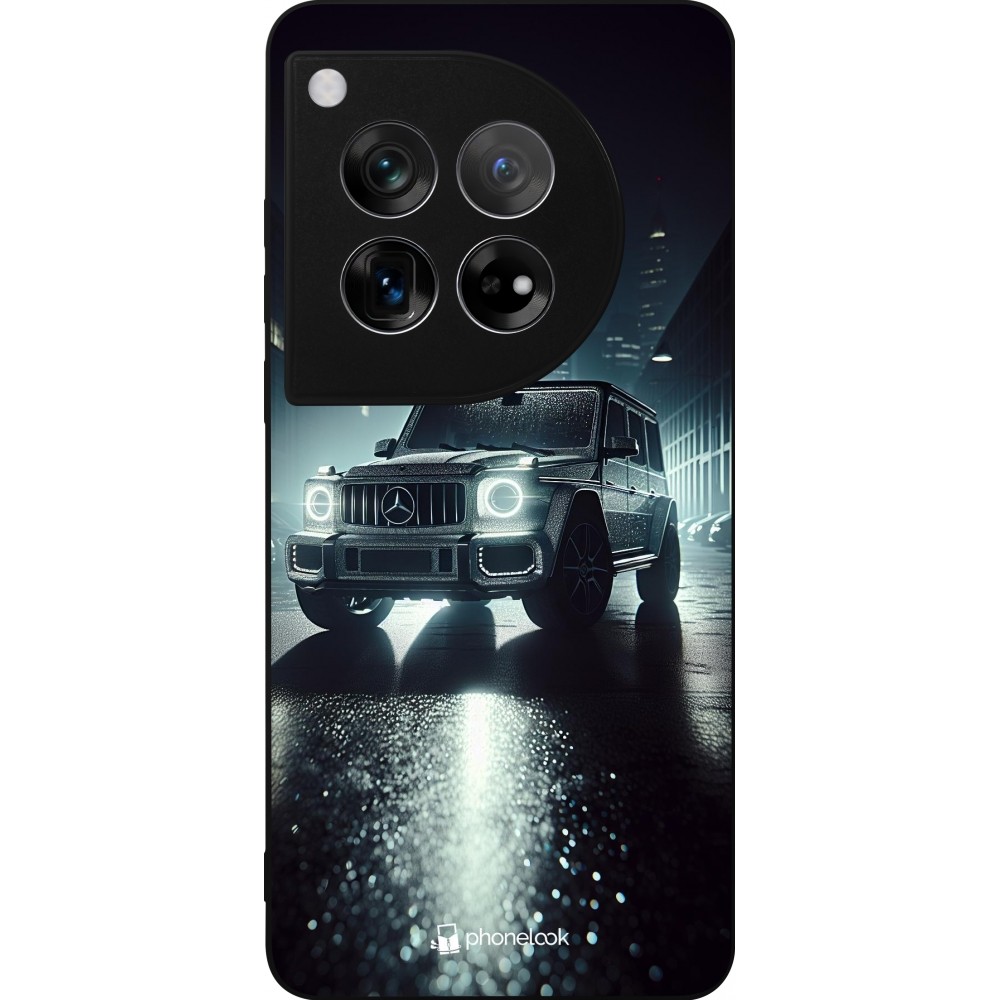 Coque OnePlus 12 - Silicone rigide noir Mercedes G AMG Night