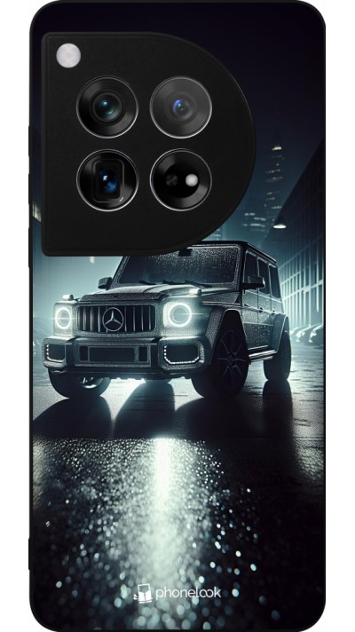 Coque OnePlus 12 - Silicone rigide noir Mercedes G AMG Night