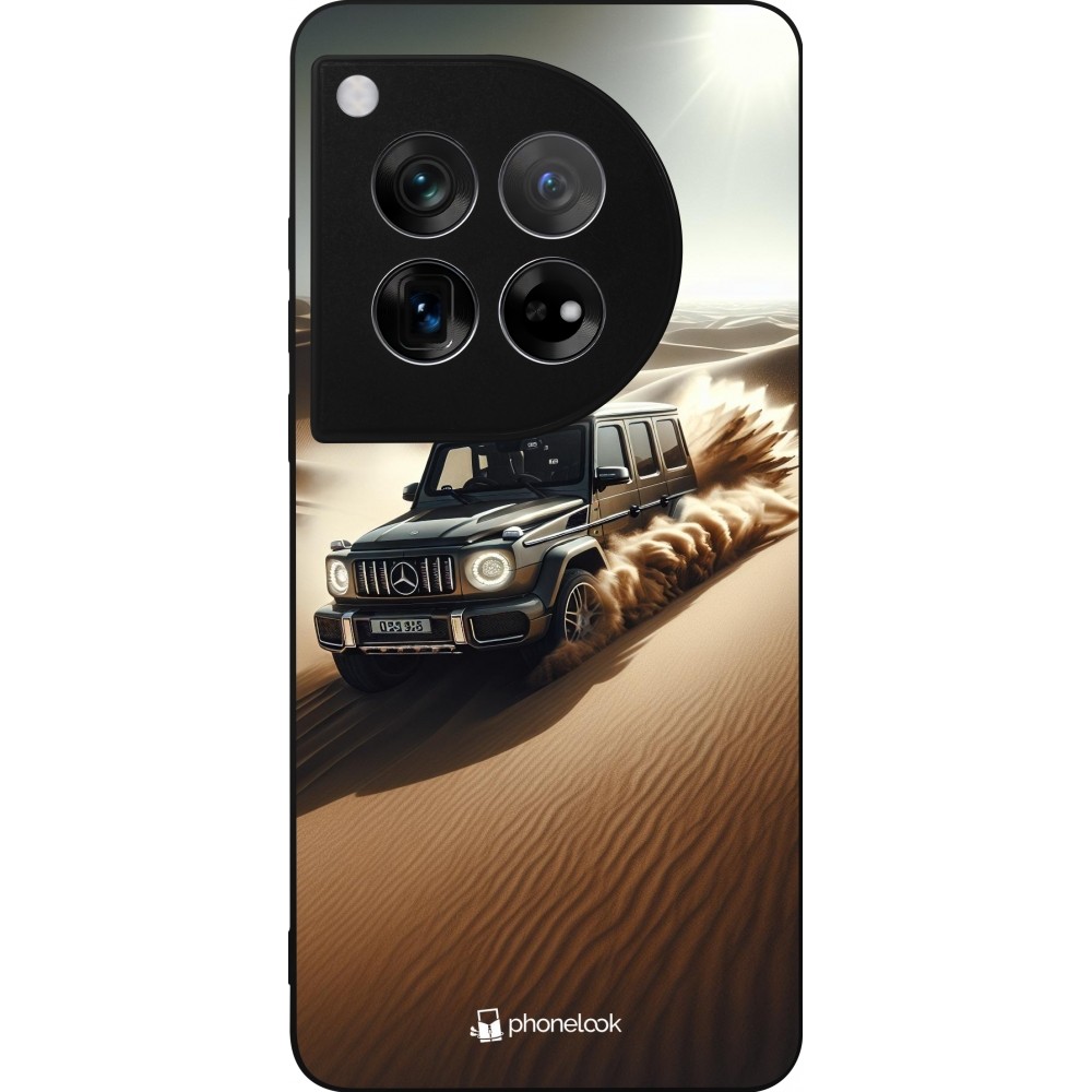 Coque OnePlus 12 - Silicone rigide noir Mercedes G Drift Desert