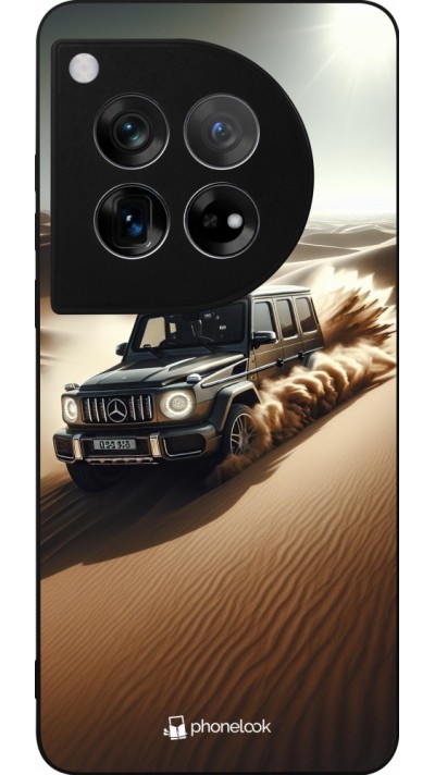 Coque OnePlus 12 - Silicone rigide noir Mercedes G Drift Desert