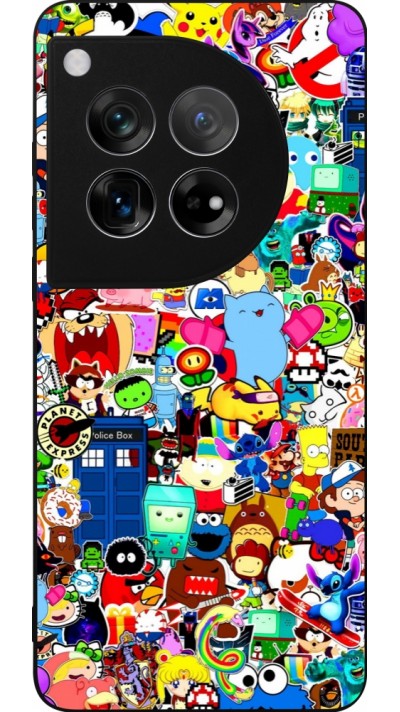 Coque OnePlus 12 - Silicone rigide noir Mixed cartoons