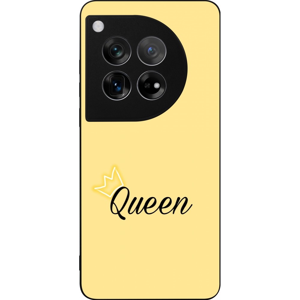 Coque OnePlus 12 - Silicone rigide noir Mom 2024 Queen