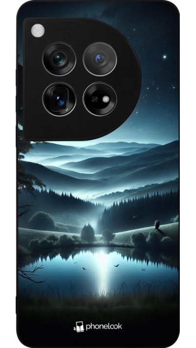 Coque OnePlus 12 - Silicone rigide noir Night Sky View