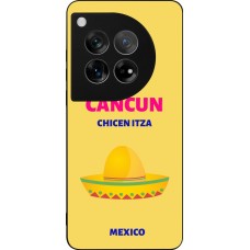 Coque OnePlus 12 - Silicone rigide noir Pop Summer Destination Cancun