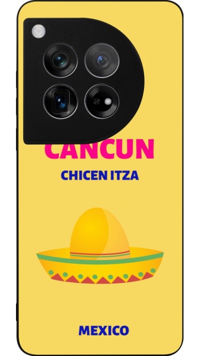 Coque OnePlus 12 - Silicone rigide noir Pop Summer Destination Cancun