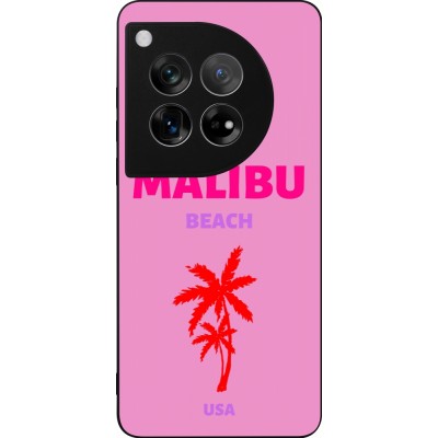 Coque OnePlus 12 - Silicone rigide noir Pop Summer Destination Malibu