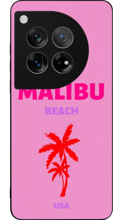 Coque OnePlus 12 - Silicone rigide noir Pop Summer Destination Malibu