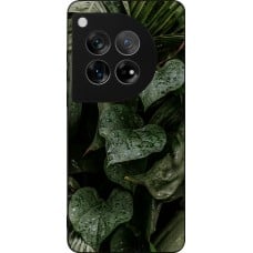 Coque OnePlus 12 - Silicone rigide noir Spring 23 fresh plants