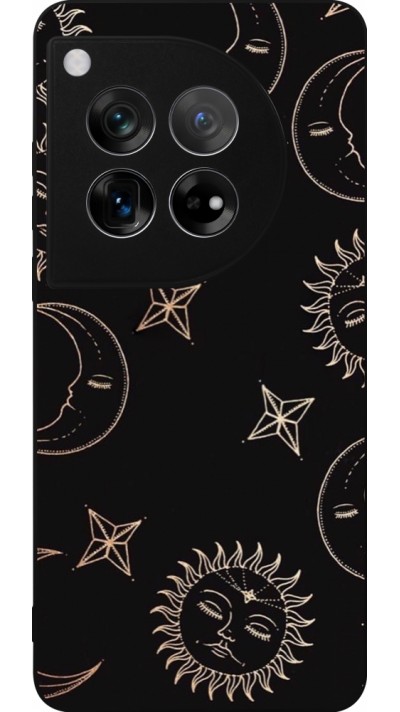 OnePlus 12 Case Hülle - Silikon schwarz Suns and Moons