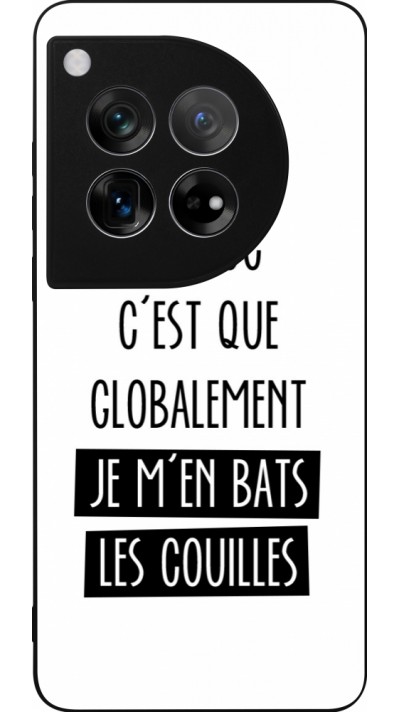 Coque OnePlus 12 - Silicone rigide noir Le truc globalement bats les couilles