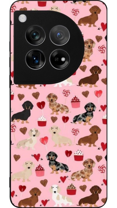 OnePlus 12 Case Hülle - Silikon schwarz Valentine 2024 puppy love