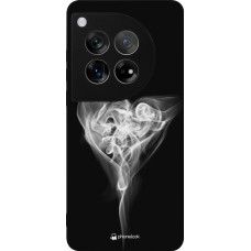 Coque OnePlus 12 - Silicone rigide noir Valentine 2022 Black Smoke