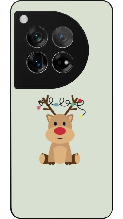 Coque OnePlus 12 - Silicone rigide noir Christmas 22 baby reindeer